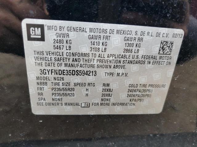 3GYFNDE35DS594213 - 2013 CADILLAC SRX PERFORMANCE COLLECTION Қара фото 13