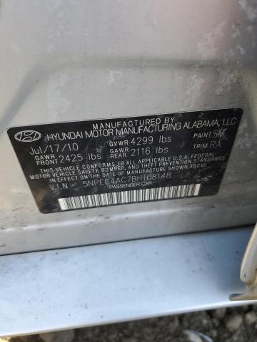 5NPEC4AC7BH108148 - 2011 HYUNDAI SONATA SE SILVER photo 12