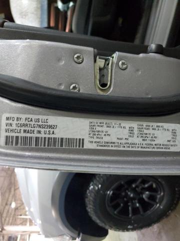1C6RR7LG7NS239627 - 2022 RAM 1500 CLASS SLT ვერცხლისფერი ფოტო 12