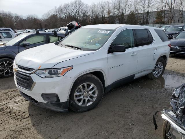 1GNEVFKW5KJ233419 - 2019 CHEVROLET TRAVERSE LS WHITE photo 1