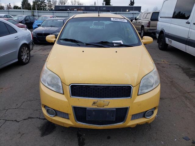 KL1TG6DE6AB112624 - 2010 CHEVROLET AVEO LT YELLOW photo 5