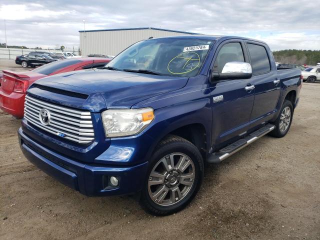 5TFGY5F14FX186209 - 2015 TOYOTA TUNDRA CREWMAX 1794 BLUE photo 1