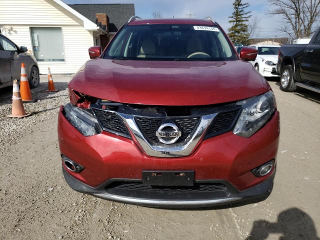 5N1AT2MV5FC781081 - 2015 NISSAN ROGUE S RED photo 5