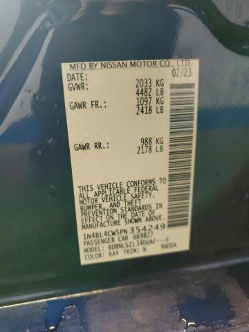 1N4BL4CW5PN354249 - 2023 NISSAN ALTIMA SR BLUE photo 12