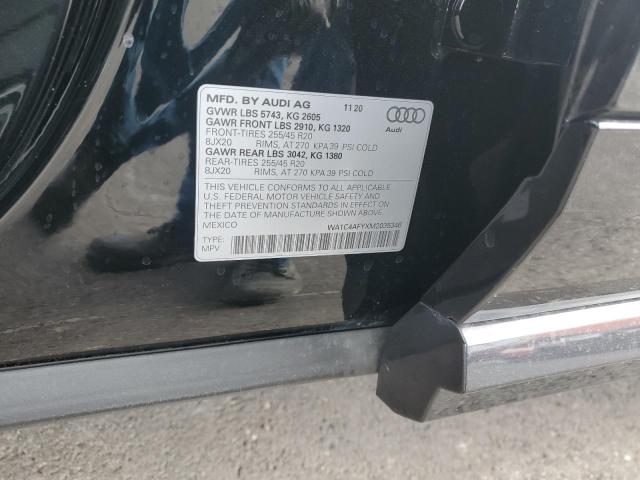 WA1C4AFYXM2035346 - 2021 AUDI SQ5 PRESTIGE BLACK photo 13