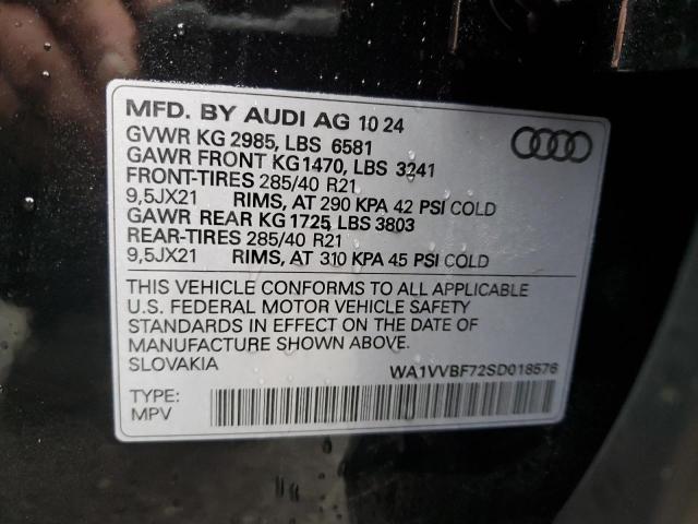 WA1VVBF72SD018576 - 2025 AUDI Q7 PRESTIGE 黑色 照片 13