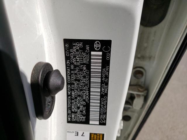JTDKARFP0J3093147 - 2018 TOYOTA PRIUS PRIM 白色 照片 12