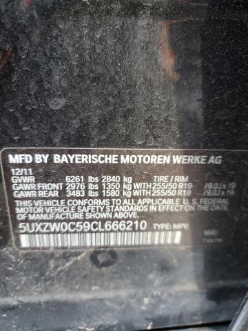 5UXZW0C59CL666210 - 2012 BMW X5 XDRIVE35D BLACK photo 12