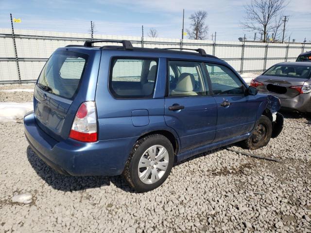 JF1SG63628H725321 - 2008 SUBARU FORESTER 2.5X BLUE photo 3