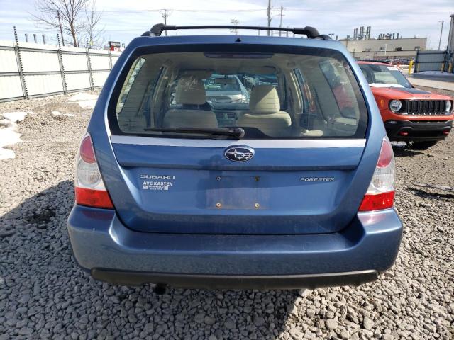 JF1SG63628H725321 - 2008 SUBARU FORESTER 2.5X BLUE photo 6