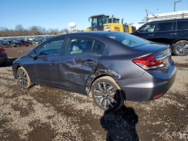 19XFB2F91FE243306 - 2015 HONDA CIVIC EXL GRAY photo 2