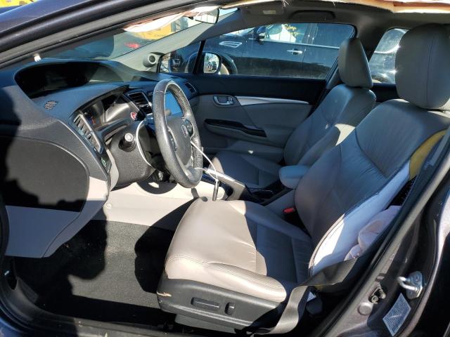 19XFB2F91FE243306 - 2015 HONDA CIVIC EXL ნაცრისფერი ფოტო 7