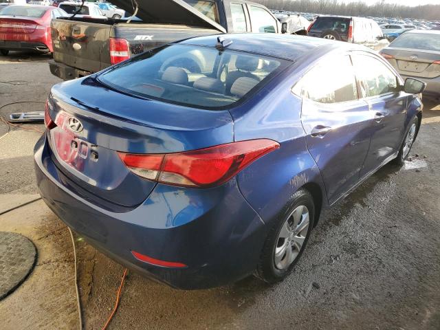 5NPDH4AE5GH740734 - 2016 HYUNDAI ELANTRA SE BLUE photo 3