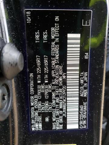 JTJYARBZ5K2139920 - 2019 LEXUS NX 300 BASE შავი ფოტო 13