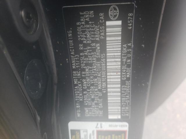 4T1BK1EB0EU085615 - 2014 TOYOTA AVALON BASE Qara foto 12