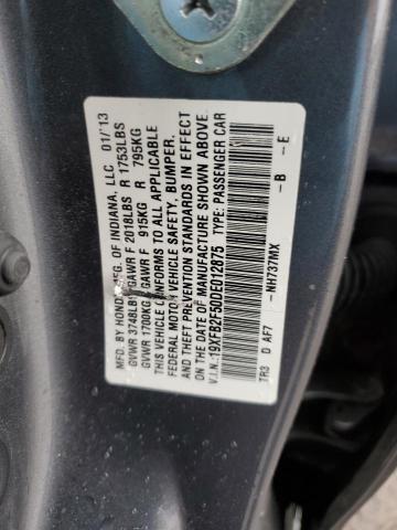 19XFB2F50DE012875 - 2013 HONDA CIVIC LX GRAY photo 12