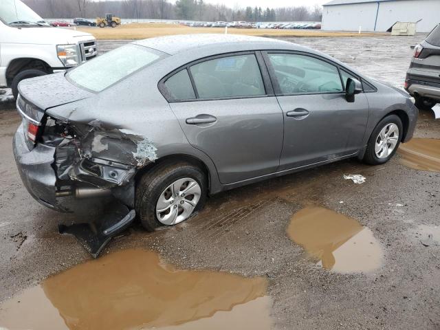 19XFB2F50DE012875 - 2013 HONDA CIVIC LX GRAY photo 3