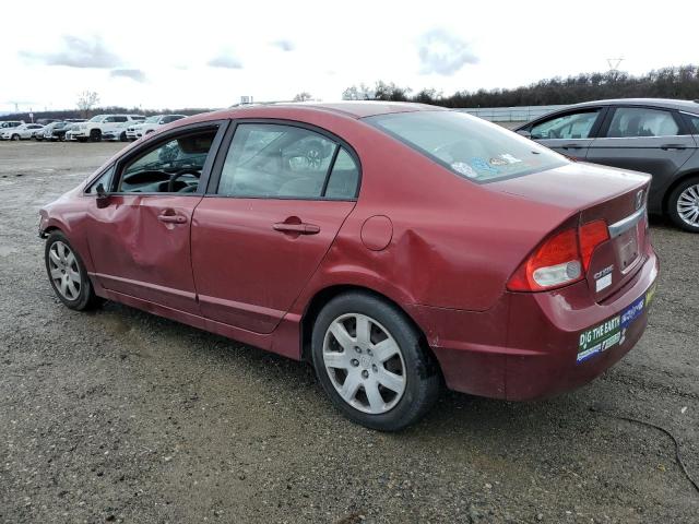 2HGFA1F59BH532895 - 2011 HONDA CIVIC LX MAROON photo 2