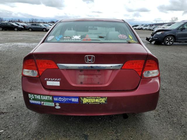 2HGFA1F59BH532895 - 2011 HONDA CIVIC LX MAROON photo 6