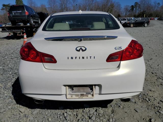 JN1DV6APXCM811418 - 2012 INFINITI G25 BASE WHITE photo 6