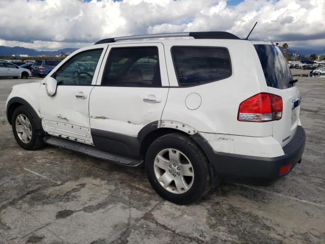 KNDKN4H22B5061119 - 2011 KIA BORREGO EX WHITE photo 2