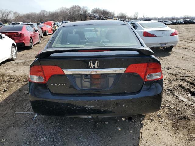 19XFA16549E012060 - 2009 HONDA CIVIC LX BLACK photo 6