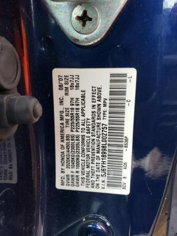 5J6YH18998L002757 - 2008 HONDA ELEMENT SC BLUE photo 13