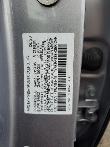 1HGCV1F19LA098448 - 2020 HONDA ACCORD LX SILVER photo 12