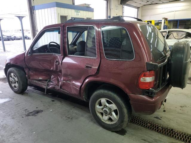 KNDJA723225104321 - 2002 KIA SPORTAGE MAROON photo 2