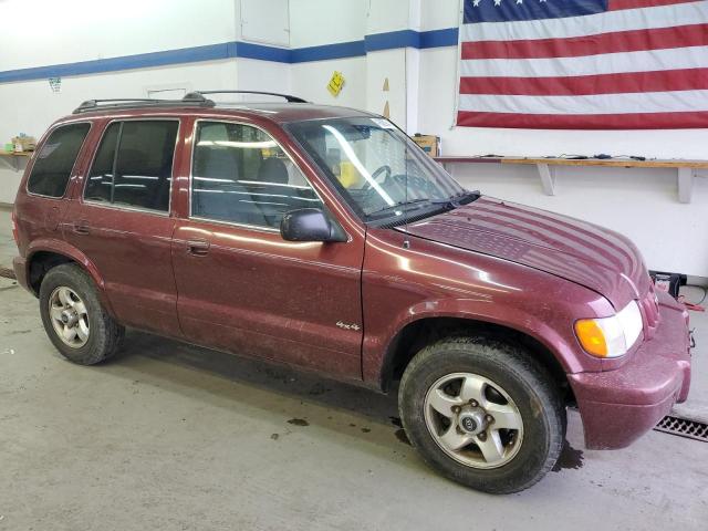 KNDJA723225104321 - 2002 KIA SPORTAGE MAROON photo 4