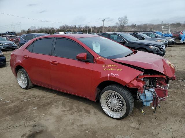 2T1BURHE5HC861130 - 2017 TOYOTA COROLLA L RED photo 4