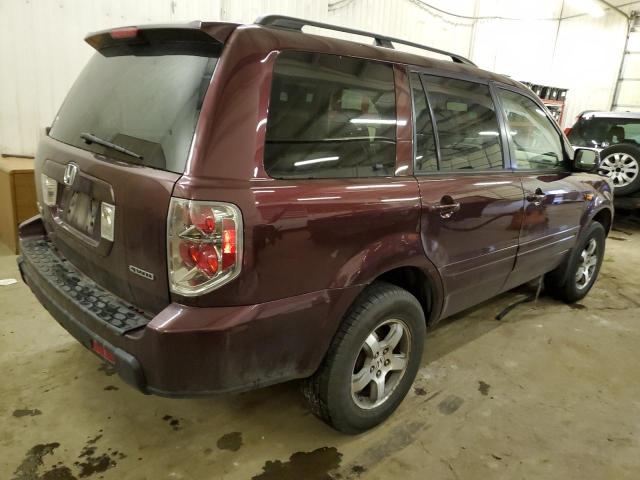 5FNYF18518B002988 - 2008 HONDA PILOT EXL BURGUNDY photo 3