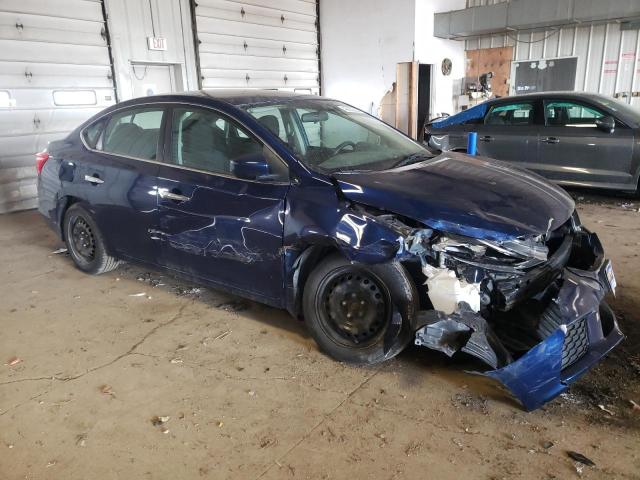 3N1AB7AP0HY245517 - 2017 NISSAN SENTRA S BLUE photo 4