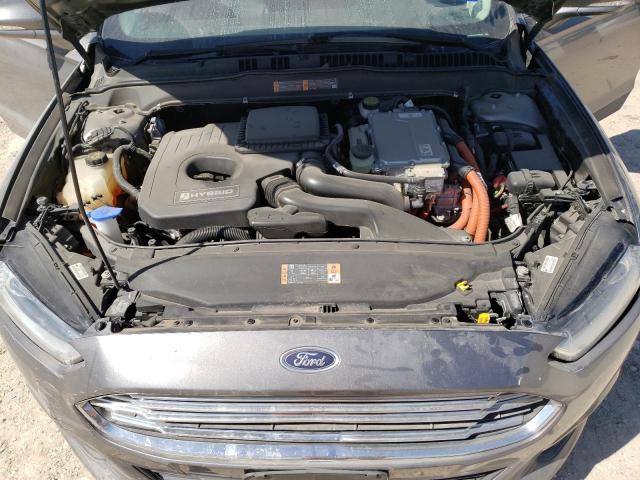 3FA6P0LU2ER283485 - 2014 FORD FUSION SE HYBRID GRAY photo 11