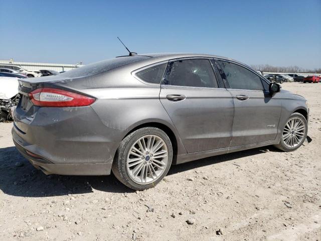 3FA6P0LU2ER283485 - 2014 FORD FUSION SE HYBRID GRAY photo 3