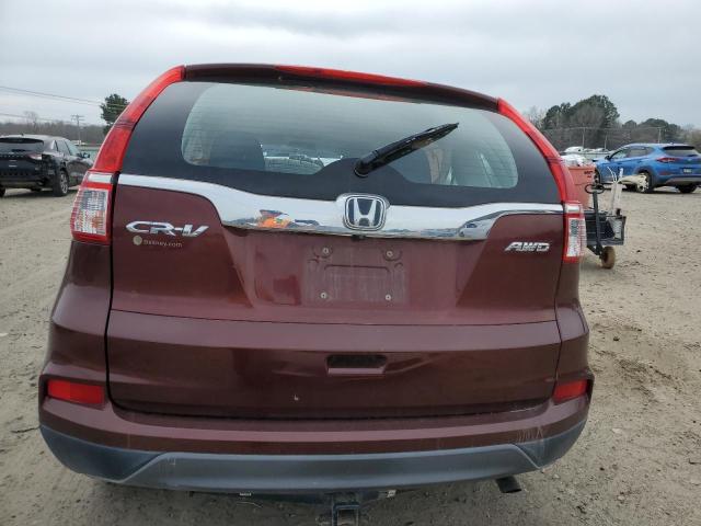 5J6RM4H38FL121183 - 2015 HONDA CR-V LX RED photo 6