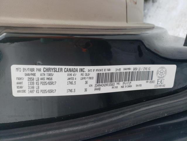 2D4RN4DX2AR165663 - 2010 DODGE GRAND CARA SE BLACK photo 13