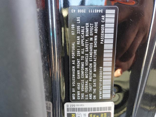 WVWFA71F19V008319 - 2009 VOLKSWAGEN EOS LUX 黑色 照片 12