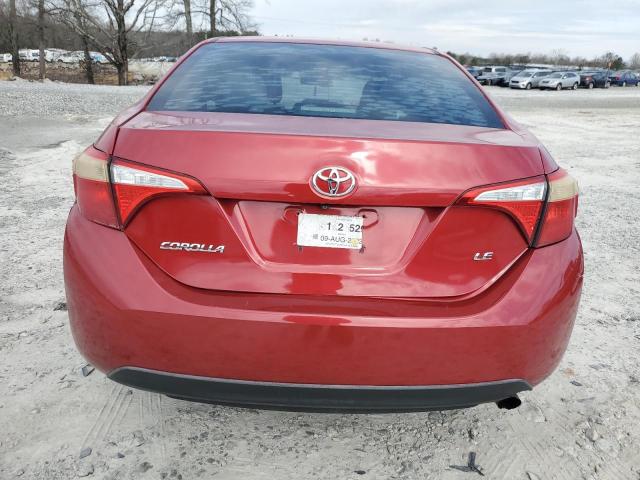 2T1BURHEXFC357735 - 2015 TOYOTA COROLLA L RED photo 6