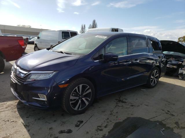 5FNRL6H93JB059745 - 2018 HONDA ODYSSEY ELITE Azul foto 1