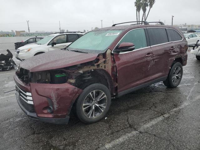 5TDZARFH8KS043295 - 2019 TOYOTA HIGHLANDER LE BURGUNDY photo 1