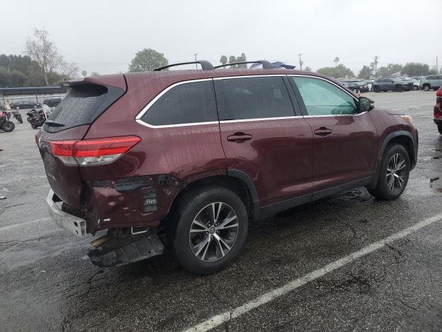 5TDZARFH8KS043295 - 2019 TOYOTA HIGHLANDER LE BURGUNDY photo 3