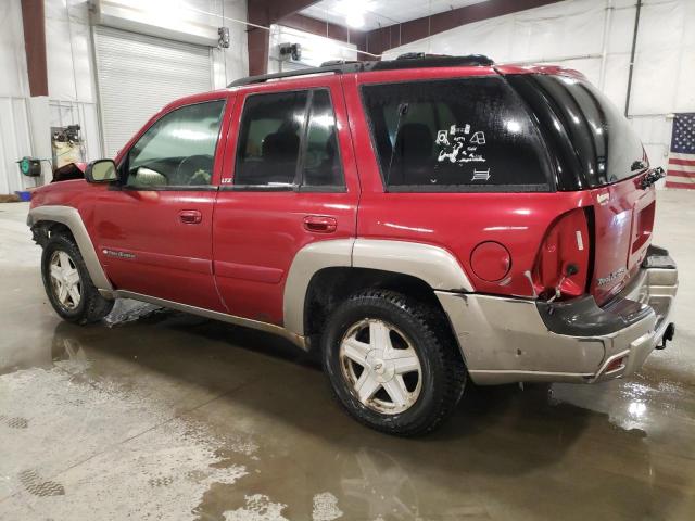 1GNDT13S622336682 - 2002 CHEVROLET TRAILBLAZE MAROON photo 2