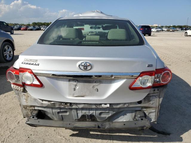 2T1BU4EE1CC878703 - 2012 TOYOTA COROLLA BASE SILVER photo 6