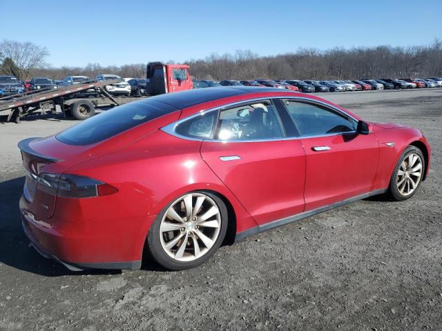5YJSA1DPXDFP09268 - 2013 TESLA MODEL S RED photo 3