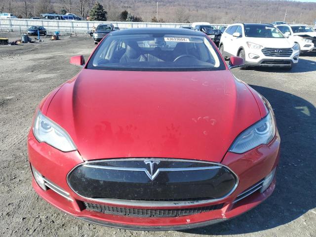 5YJSA1DPXDFP09268 - 2013 TESLA MODEL S RED photo 5