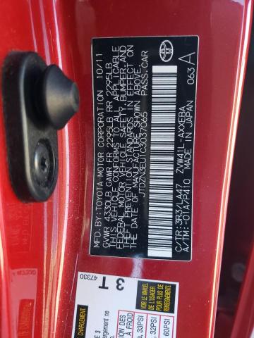 JTDZN3EU1C3037065 - 2012 TOYOTA PRIUS V RED photo 13