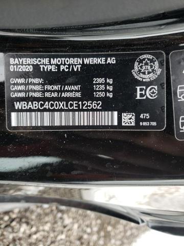 WBABC4C0XLCE12562 - 2020 BMW M850XI BLACK photo 12