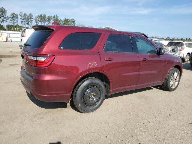 1C4RDJDG1NC219385 - 2022 DODGE DURANGO GT RED photo 3