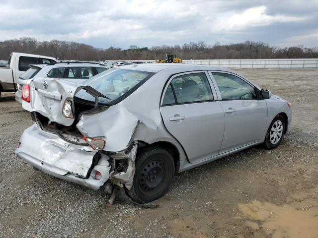 1NXBU4EE7AZ333052 - 2010 TOYOTA COROLLA BASE SILVER photo 3